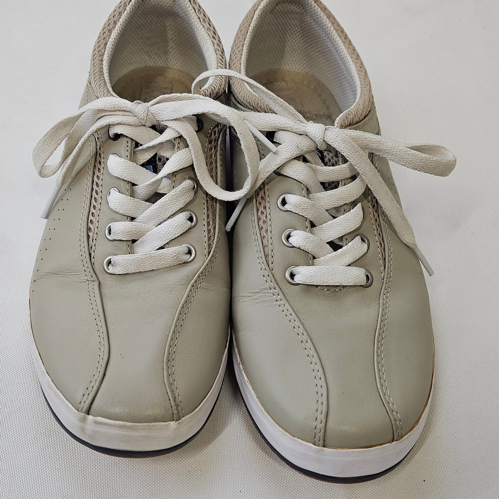 Keds Spirit Leather Walking Sneakers Taupe Beige WH14169W Womens 8.5
